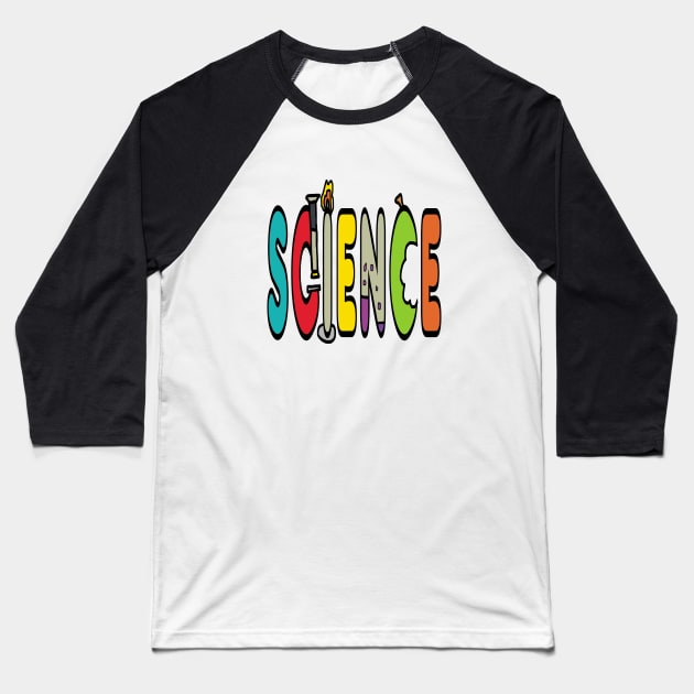 Science Laboratory Apparatus Doodle Baseball T-Shirt by Mark Ewbie